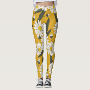 Blumenschaldesign, vintage Hintergrund. Leggings