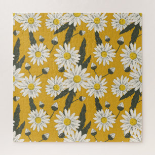 Blumenschaldesign, vintage Hintergrund. Puzzle