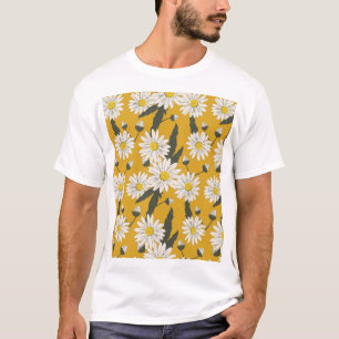 Blumenschaldesign, vintage Hintergrund. T-Shirt