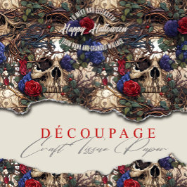 Blumenschalen Rose Blauer Blumen Gotisch Seidenpapier