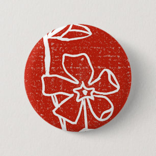 Blumenschaltfläche "Red Vinca" Button