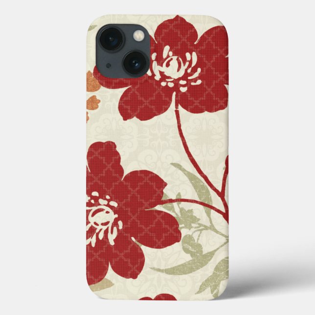 Blumenschatten in Rot und Orange Case-Mate iPhone Hülle (Rückseite)