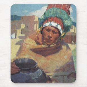 Blumenschein, Taos Native American Indian Porträt Mousepad