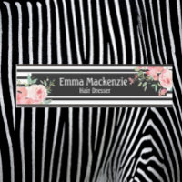 Blumenschild Blume Schwarz und Weiß