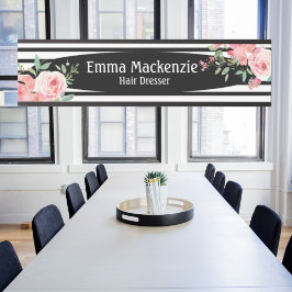 Blumenschild Blume Schwarz und Weiß Türschild