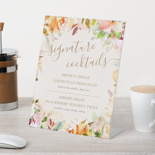 Blumenschild Sommergarten Unterschrift Cocktail Un Sockelschild (In SItu)