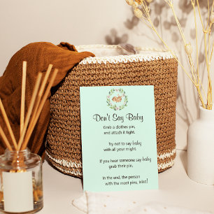 Blumenschläfer Grünes Spiel "Don't Say Baby" Poster