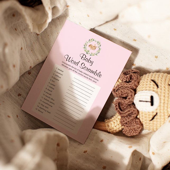 Blumenschläfer Hirschmädchen Baby Word Scramspiel Flyer (Von Creator hochgeladen)