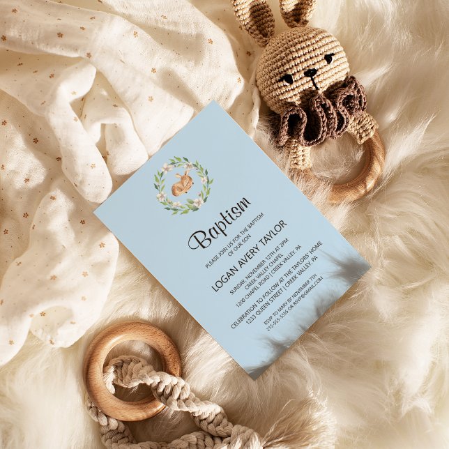 Blumenschlucken Hirsch Taufe Einladung (Von Creator hochgeladen)