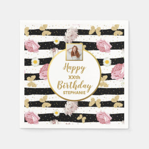 Blumenschmetterling jedes Alters, jedes Foto zum G Serviette