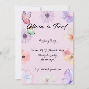 Blumenschmetterlinge zum Geburtstag Save The Date