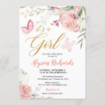 Blumenschmetterlingsmädchen-Babyparty