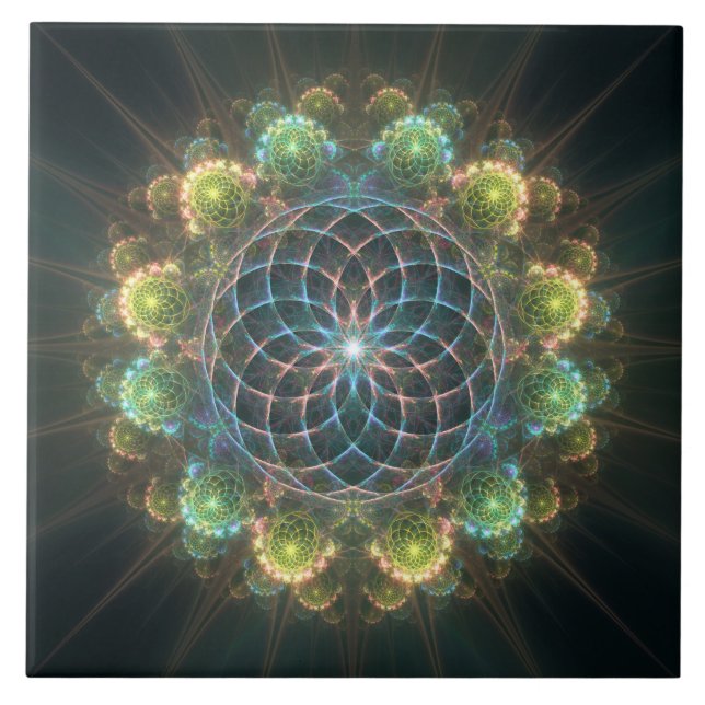 Blumenschmuck Fliese (Vorderseite)