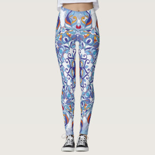 Blumenschmuck, künstlerisches Design. Leggings