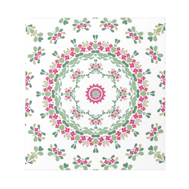 Blumenschmuck Notizblock (Vorderseite)