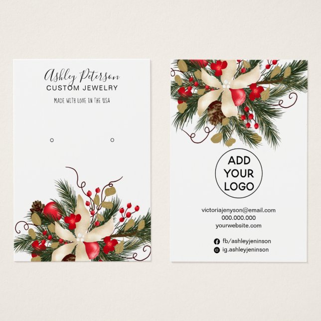 Blumenschmuck Ohrring-Anzeige (Vorne & Hinten)