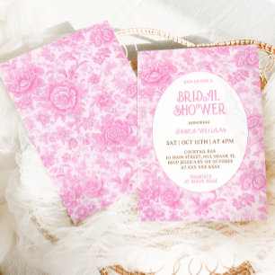 Blumenschmuck Toile Rosa Französische Viktorianisc Einladung