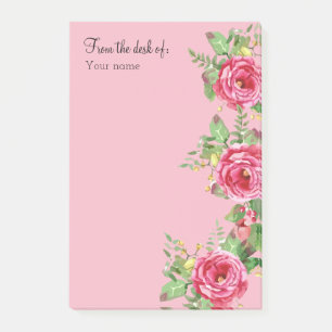 Blumenschönheit vom Schreibtisch von Post-it Klebezettel