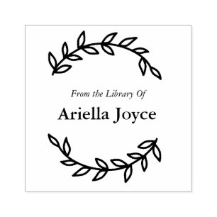 Blumenschrei aus der Bibliothek des Ex-Librischen  Gummistempel