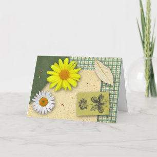Blumenschreiber Geburtstagskarte (Großdruckkarte) Karte
