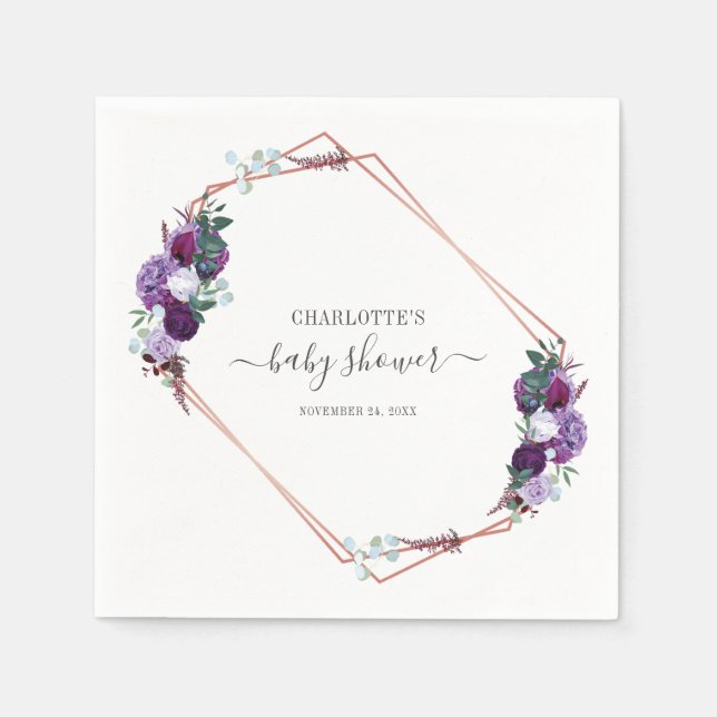 Blumenschrift Botanisches Papier Serviette (Vorderseite)