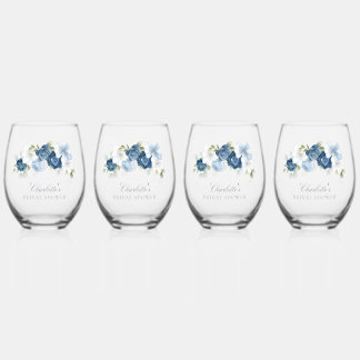 Blumenschrift-Brautparty Weinglas Ohne Stiel