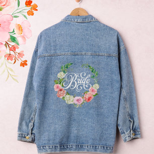 Blumenschrift Bride Chic Blume Jeansjacke