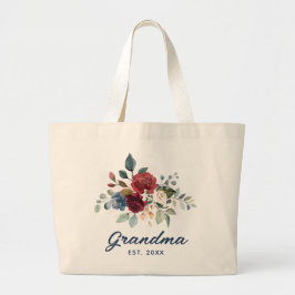 Blumenschrift Grandma Moderne Elegante Custom Jumbo Stoffbeutel