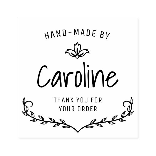 Blumenschrift handgemacht gummistempel (Prägung)