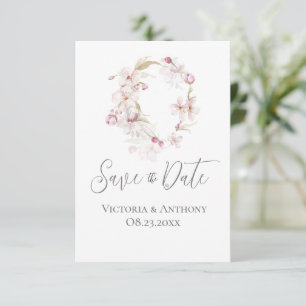Blumenschrift Rosa Hochzeit speichern das Datum