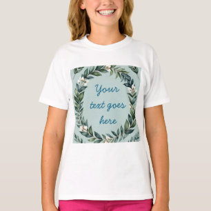 Blumenschrift zur Aquarellzeichnung T-Shirt