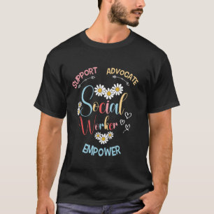 Blumenschule Sozialarbeiter Retro Sozialarbeit Mon T-Shirt