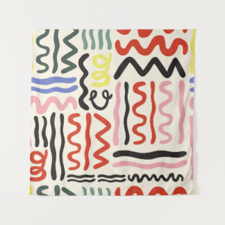 Blumenschüssel: Square Paisley Ornament Wandteppich