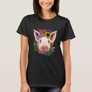 Blumenschwein Gärtnerei Botanische Pflanze Blume L T-Shirt