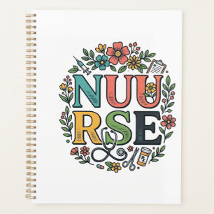 Blumenschwester-Shirt-Design Vintage-Medizin-Kunst Planer