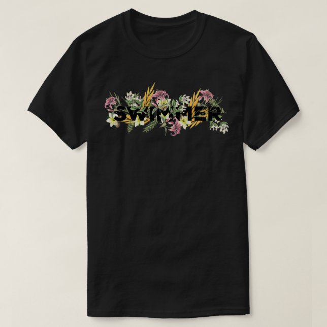 Blumenschwimmer T-Shirt (Design vorne)