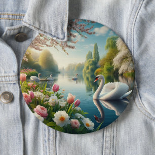 Blumenschwingenkunst Button