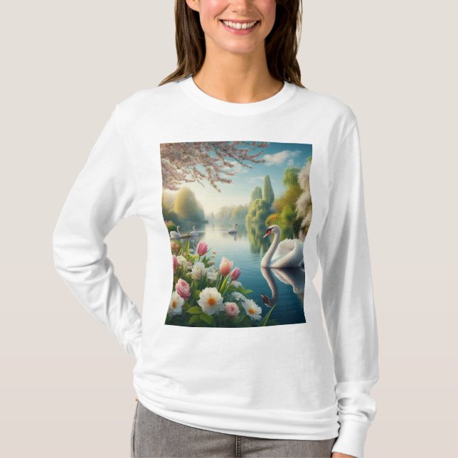 Blumenschwingenkunst T-Shirt (Vorderseite)