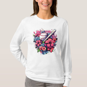 Blumenschwung im Baseball T-Shirt