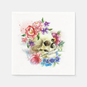 Blumenserviette skull Dia de Los Muertos   Serviette