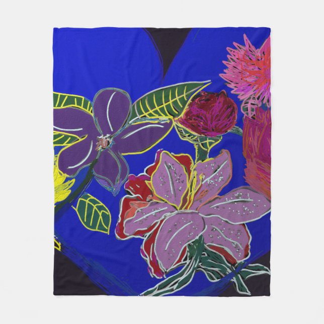 Blumensessions  fleecedecke (Vorderseite)