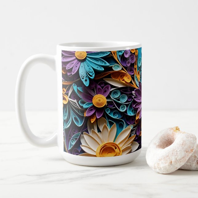 Blumensinfonie: Billiges Papier Kaffeetasse (Mit Donut)