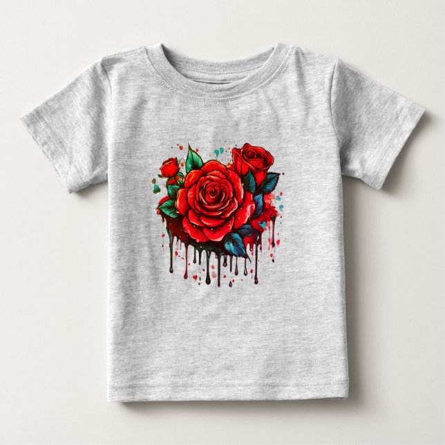 Blumensinfonie: Blume für Aquarellfarben Baby T-shirt (Vorderseite)