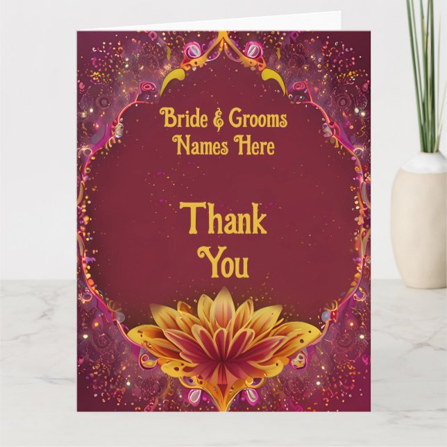 BlumenSinfonie: Hochzeitsszenario-Sammlung Dankeskarte (Vorderseite)