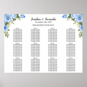 Blumensitzkarte Hochzeitssymbol Poster