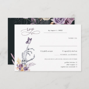 Blumenskelett Halloween Wedding RSVP