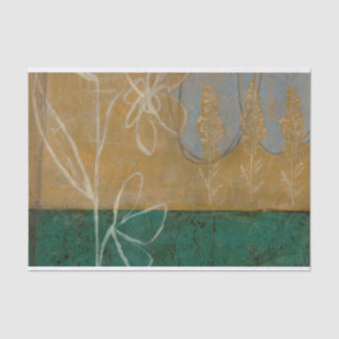 Blumenskizze mit Wildblume und Pflanze Seidenpapier