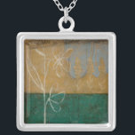 Blumenskizze mit Wildblume und Pflanze Versilberte Kette<br><div class="desc">In diesem Gemälde von Jennifer Goldberger ist viel los. Eine Blumenskizze beherbergt die Bühne im Zentrum,  kleine Bäume bilden den Hintergrund. Fans von Eugene Delacroix und Edward Hopper können gewollt,  dieses Stück zu kaufen!</div>