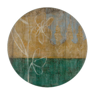 Blumenskizze mit Wildblume und Pflanzen Schneidebrett