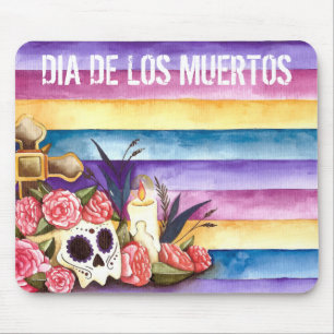 Blumenskull Dia de Los Muertos Mousepad